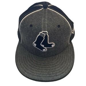New Era 59 Fifty Boston Red Sox Fitted Hat Black/Gray - MLB Baseball